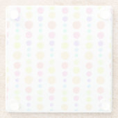 Rainbow Pastel Dots Muster Glasuntersetzer (Rückseite)