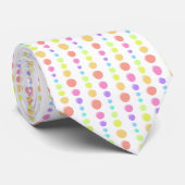 Rainbow Pastel Dots Muster Krawatte (Gerollt)