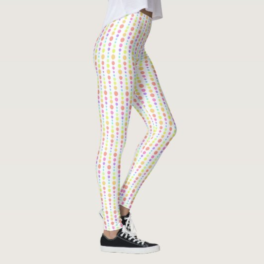 Rainbow Pastel Dots Muster Leggings (Rechts)