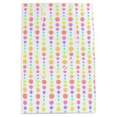 Rainbow Pastel Dots Muster Mittlere Geschenktüte (Vorderseite)