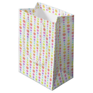 Rainbow Pastel Dots Muster Mittlere Geschenktüte
