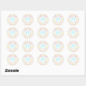 Rainbow Pastel Dots Muster Runder Aufkleber (Blatt)