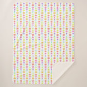 Rainbow Pastel Dots Muster Sherpadecke (Vorderseite)