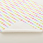 Rainbow Pastel Dots Muster Sherpadecke (3/4)