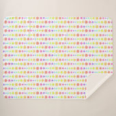 Rainbow Pastel Dots Muster Sherpadecke (Vorderseite (Horizontal))