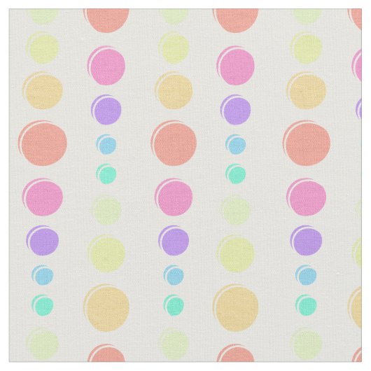 Rainbow Pastel Dots Muster Stoff (Nahaufnahme)