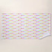 Rainbow Pastel Dots Muster Strandtuch (Vorderseite)