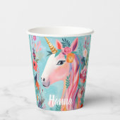 Rainbow Pastel Dream Unicorn Pappbecher (Rückseite)
