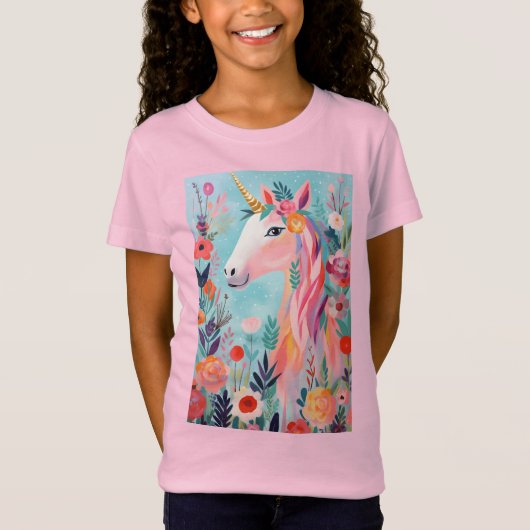 Rainbow Pastel Dream Unicorn T-Shirt (Vorderseite)