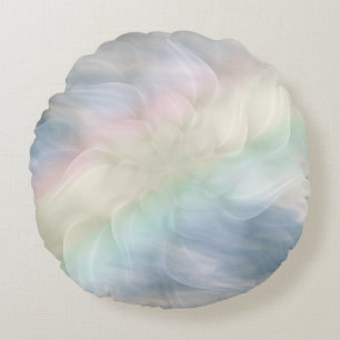 Rainbow Pastel floral Mandala design Rundes Kissen