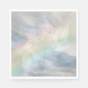 Rainbow Pastel floral Mandala design Serviette