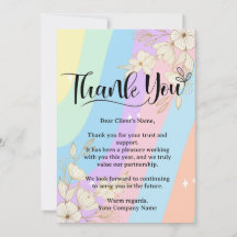 Rainbow Pastel Floral Small Business Apprecivation