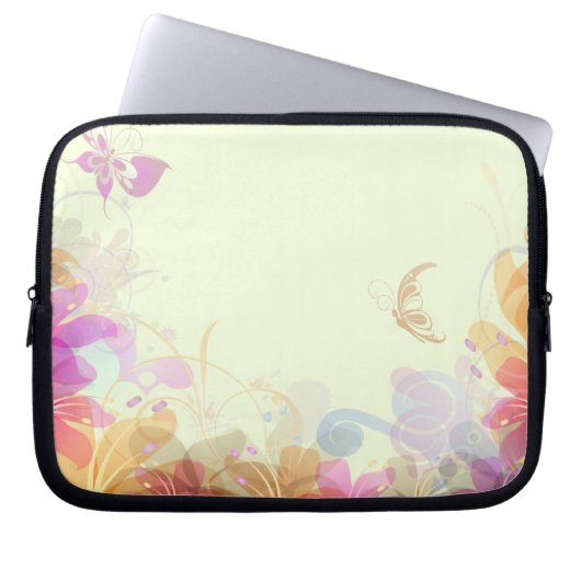 Rainbow Pastel Florals Laptopschutzhülle (Vorderseite)