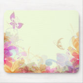 Rainbow Pastel Florals Mousepad (Vorne)