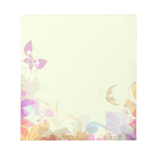 Rainbow Pastel Florals Notizblock (Vorderseite)