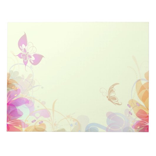 Rainbow Pastel Florals Notizblock (Vorderseite)