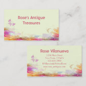 Rainbow Pastel Florals Visitenkarte (Vorne/Hinten)