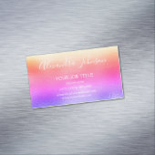 Rainbow Pastel Foil Business Beruflich Magnetische Visitenkarte (Beispiel)