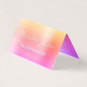 Rainbow Pastel Foil Modernes Business Visitenkarten (Vorderseite)