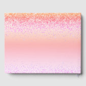 Rainbow Pastel Girly Glitzer Metal Monogram Name Gästebuch (Rückseite)