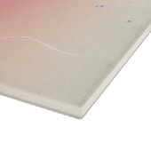 Rainbow Pastel Girly Glitzer Metal Monogram Name Schneidebrett (Ecke)