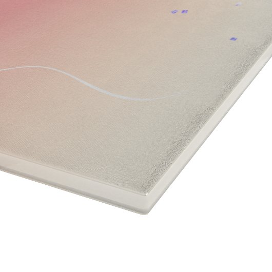 Rainbow Pastel Girly Glitzer Metal Monogram Name Schneidebrett (Ecke)