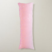 Rainbow Pastel Girly Glitzer Metal Monogram Name Seitenschläferkissen (Vorderseite Vertikal)