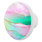 Rainbow Pastel Gold Agate Keramikknauf (Rechts)
