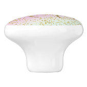 Rainbow Pastel Gold Glitzer Unicorn Keramikknauf (Seitenansicht)