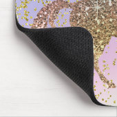 Rainbow Pastel Gold Glitzer Unicorn Mousepad (Ecke)