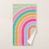 Rainbow Pastel Green Badhandtuch Set (Handtuch)