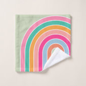 Rainbow Pastel Green Badhandtuch Set (Waschlappen)