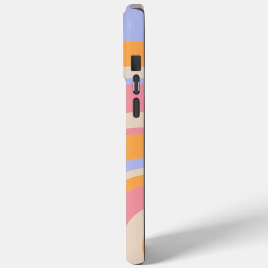 Rainbow Pastel iPhone 15 Pro Max Case (Rückseite / Links)