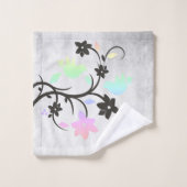 Rainbow Pastel Lovebirds Badetuch Set (Waschlappen)