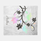 Rainbow Pastel Lovebirds Fleece Blanket (Vorderseite (Horizontal))