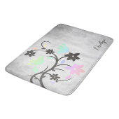 Rainbow Pastel Lovebirds Personalisiert Bath Mat Badematte (Schrägansicht)