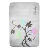 Rainbow Pastel Lovebirds Personalisiert Bath Mat Badematte (Vorderseite Vertikal)