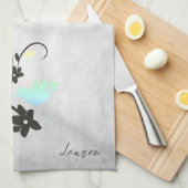 Rainbow Pastel Lovebirds Personalisiert Geschirrtuch (Viertel Falte)