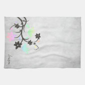 Rainbow Pastel Lovebirds Personalisiert Geschirrtuch (Horizontal)