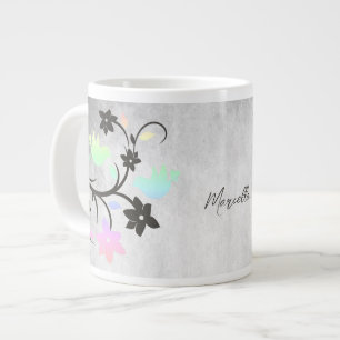Rainbow Pastel Lovebirds Personalisiert Jumbo-Tasse
