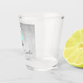 Rainbow Pastel Lovebirds Personalisiert Shotglas Schnapsglas (Rechts)