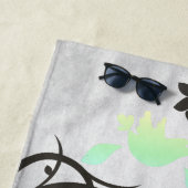 Rainbow Pastel Lovebirds Personalisiert Strandtuch (Beispiel)