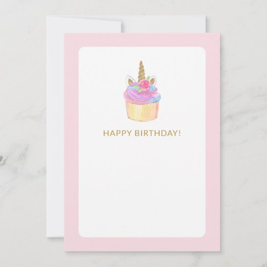 Rainbow Pastel Magical Unicorn Bridge Card Dankeskarte (Rückseite)