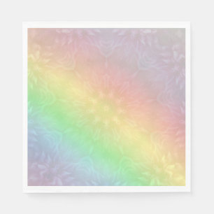 Rainbow Pastel Mandala Design Serviette