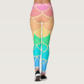 Rainbow Pastel Mermaid Leggings (Rückseite)