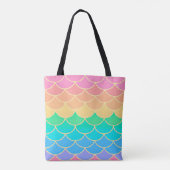 Rainbow Pastel Mermaid Tasche (Rückseite)