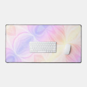 Rainbow Pastel Moderne Abstrakte Farben Schreibtischunterlage (Tastatur & Maus)