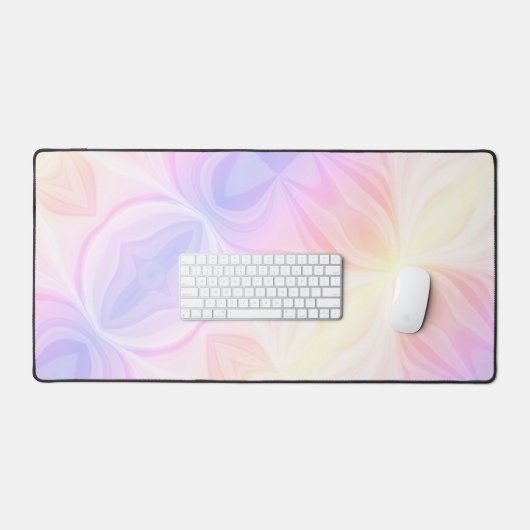 Rainbow Pastel Moderne Abstrakte Farben Schreibtischunterlage (Tastatur & Maus)