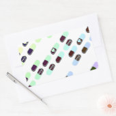 Rainbow Pastel Pills Pattern Rechteckiger Aufkleber (Umschlag)