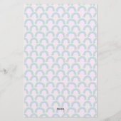 Rainbow Pastel Pink Briefpapier (Rückseite)